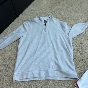Men's Gray Quarter-Zip Sweater